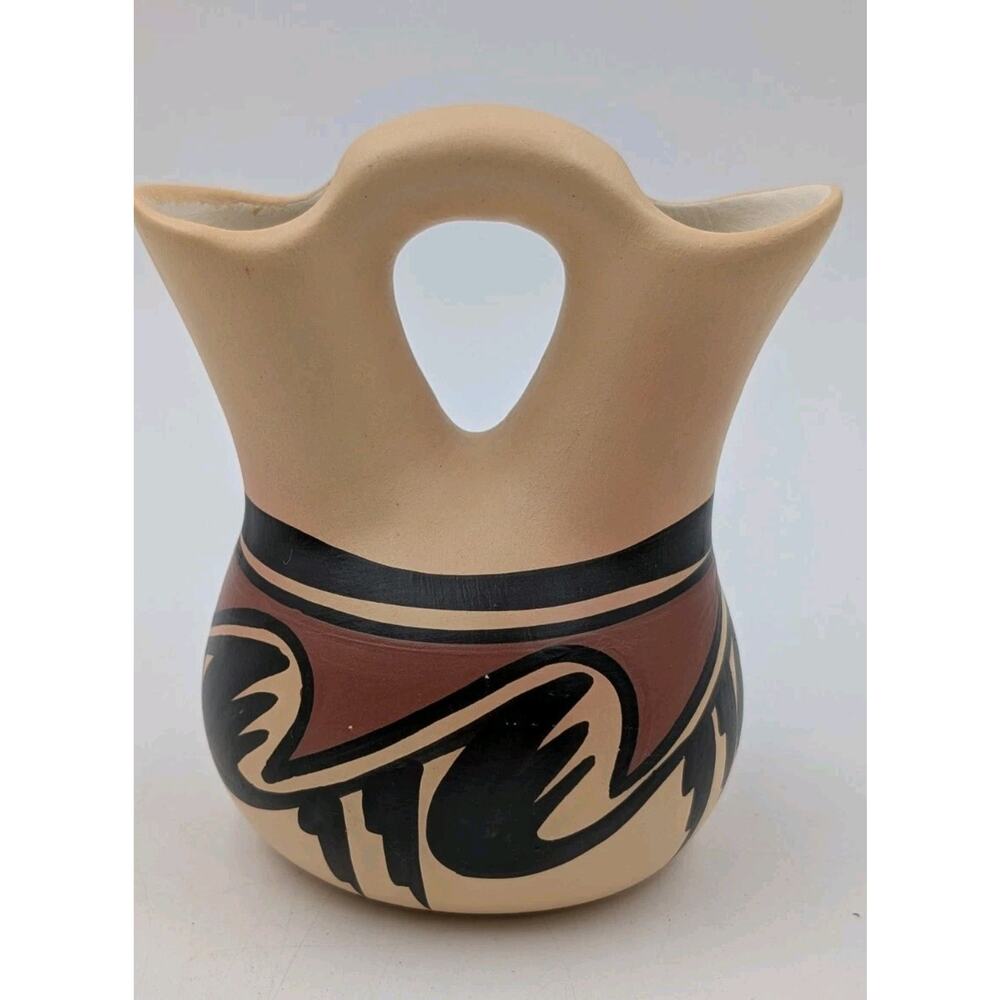 Native American Wedding Vase by Kedu Daeh – Hozoni Pottery 6.5" Hand Painted...